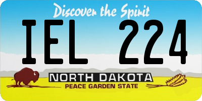 ND license plate IEL224