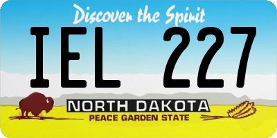 ND license plate IEL227