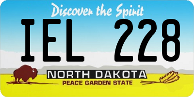 ND license plate IEL228