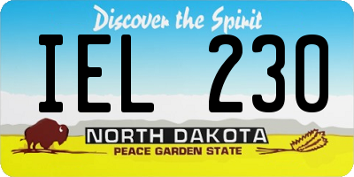 ND license plate IEL230