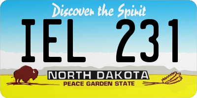 ND license plate IEL231
