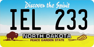 ND license plate IEL233
