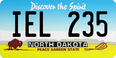 ND license plate IEL235