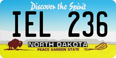ND license plate IEL236