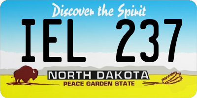 ND license plate IEL237