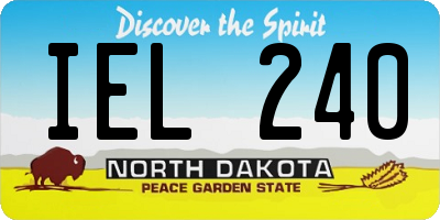 ND license plate IEL240