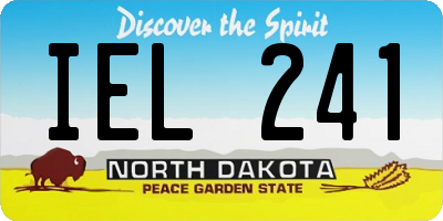ND license plate IEL241