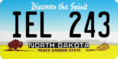 ND license plate IEL243