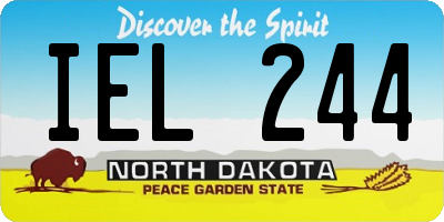 ND license plate IEL244