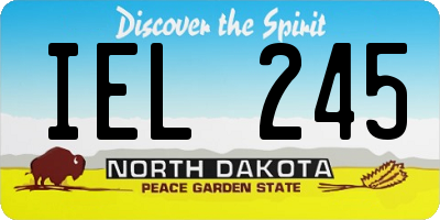 ND license plate IEL245