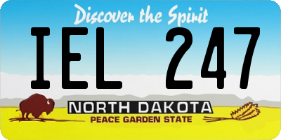 ND license plate IEL247