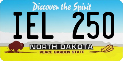 ND license plate IEL250