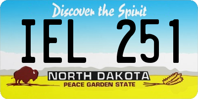 ND license plate IEL251