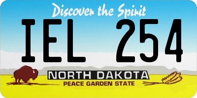 ND license plate IEL254