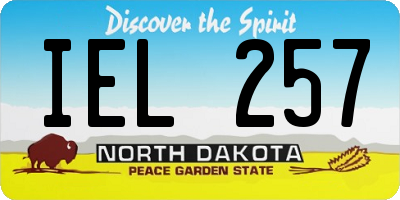 ND license plate IEL257