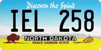 ND license plate IEL258