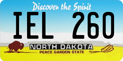 ND license plate IEL260