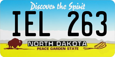 ND license plate IEL263