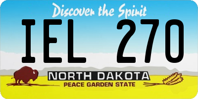 ND license plate IEL270