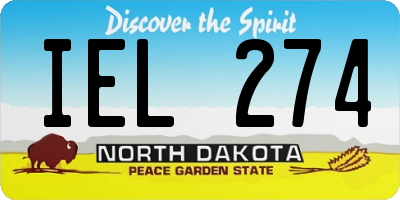 ND license plate IEL274