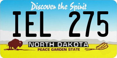 ND license plate IEL275