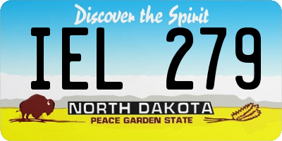 ND license plate IEL279
