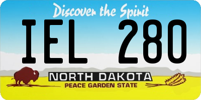 ND license plate IEL280