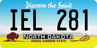 ND license plate IEL281
