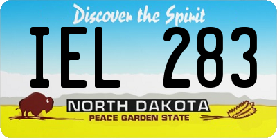 ND license plate IEL283