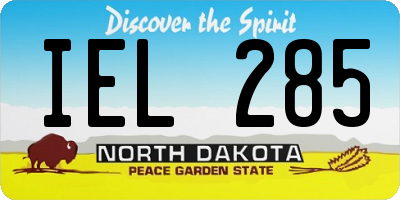 ND license plate IEL285