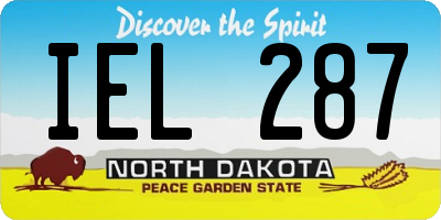 ND license plate IEL287