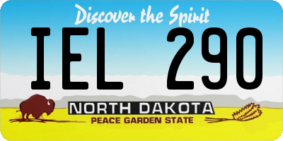 ND license plate IEL290