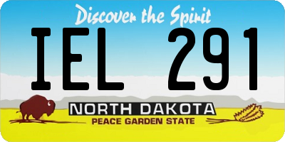 ND license plate IEL291