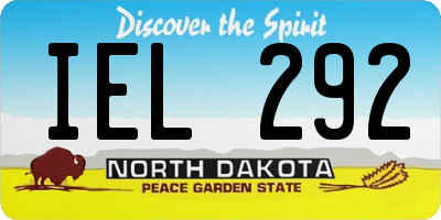 ND license plate IEL292