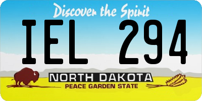 ND license plate IEL294