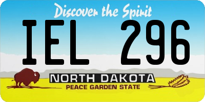 ND license plate IEL296