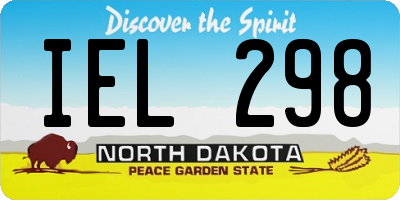 ND license plate IEL298