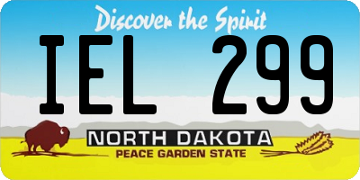 ND license plate IEL299