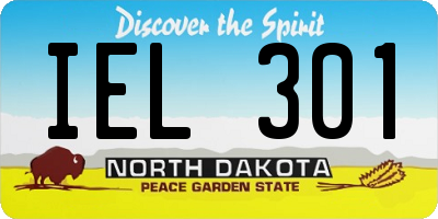 ND license plate IEL301
