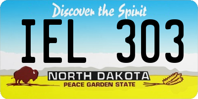 ND license plate IEL303