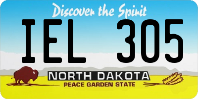 ND license plate IEL305