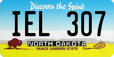 ND license plate IEL307