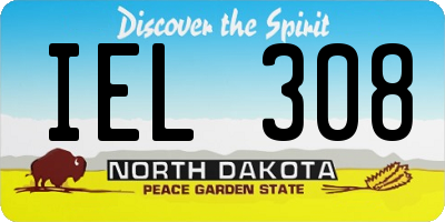 ND license plate IEL308