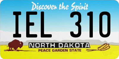 ND license plate IEL310