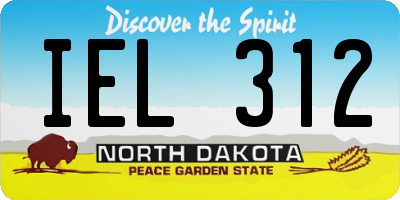 ND license plate IEL312