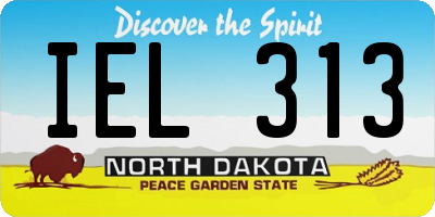 ND license plate IEL313