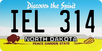 ND license plate IEL314
