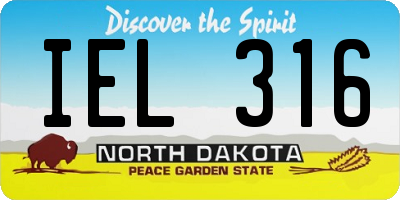ND license plate IEL316