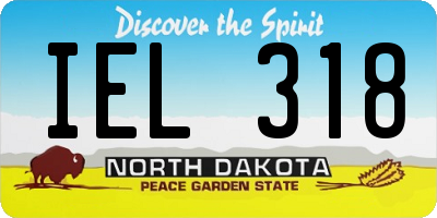 ND license plate IEL318