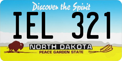 ND license plate IEL321